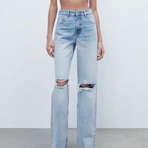 Zara straight leg full length jeans